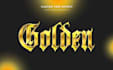 design 3d metallic chrome gold metal logo effect