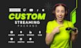 create animated stream overlay pack, facecam overlay, alerts and stinger