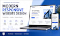 create a modern responsive website using HTML CSS javascript react