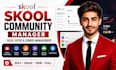 setup skool online community skool course creation skool automation management