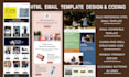 design responsive HTML email template, newsletter, mailchimp email