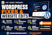 redesign, edit wordpress website, wordpress customization