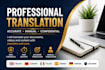 translate multiple languages professionall