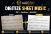digitize sheet music, handwritten scores into musescore, musicxml and PDF
