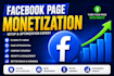 monetize your facebook page
