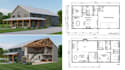 design your 3d barndominium, pole barn, floor plan and house plan rendering
