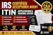process your itin application as irs certified acceptance agent