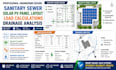 design sanitary sewer solar pv panel layout load calculations drainage analysis