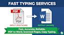 do professional PDF to word conversion and copy typing