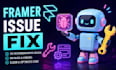 fix framer website issues, responsiveness and customization
