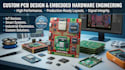 create customembedded pcb designschematic esp32,stm32,nrf52,raspberry pi cm4,cm5