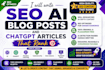 write seo ai, machine learning and chatgpt blog post that ranks
