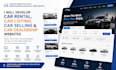 develop car rental website, car listing website, car selling website