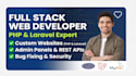 do website development as full stack web developer, PHP laravel HTML CSS react
