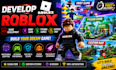 develop roblox game, obby game, tycoon games and custom map