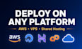 deploy your web app on AWS, vps, or any cloud platform