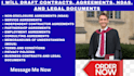 draft contracts, agreements, nda, legal documents and contracts