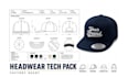 design hat cap tech pack beanie snapback trucker bucket hat and 3d mockup