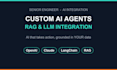 build a custom ai agent, rag search or llm integration