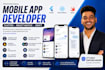 build a flutter or react native mobile app for android and ios
