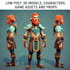 create low poly 3d models, characters, game assets and props