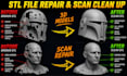 repair stl files fix mesh errors, optimize and modify models for 3d printing
