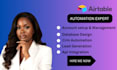 create an airtable CRM and project management system
