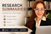 summarize articles, research papers and complex texts
