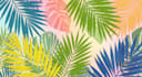 design abstract printable tropical palm leaf wall art