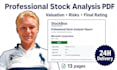 create a professional stock analysis PDF report
