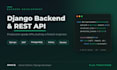 develop a robust django rest API or backend for your web app