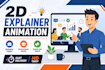 create professional vyond 2d animated explainer videos