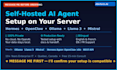 set up a private ai agent on your server hermes openclaw or local llm