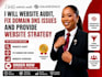 website audit, fix domain dns issues and provide website strategy