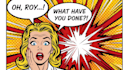 draw a retro pop art roy lichtenstein style