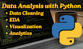 do data cleaning, eda, and data visualization in python
