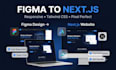 convert figma to next js responsive website with tailwind CSS