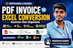 extract invoice data from pdfs, scans, and images into excel