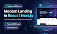 develop a modern responsive react or next js landing page