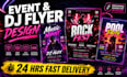 design event club dj concert flyer or brochure