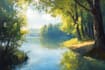 digitally oil painting landscape