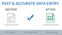 process excel sheet and PDF data entry past