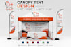 design canopy tent backdrop banner table cover feather flag