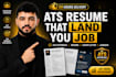 rewrite and design an ats friendly resume within 24 hours