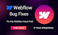 fix webflow issues, bugs, responsiveness, and cms problems