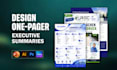 design one pager, executive summary, report or flyer