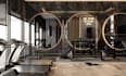 do modern 3d cgi gym design, 3d fitness design and 3d rendering