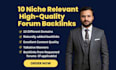provide 10 forum posting backlinks