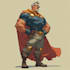 design premium superhero caricature character