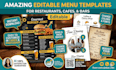 do amazing editable food restaurant menu